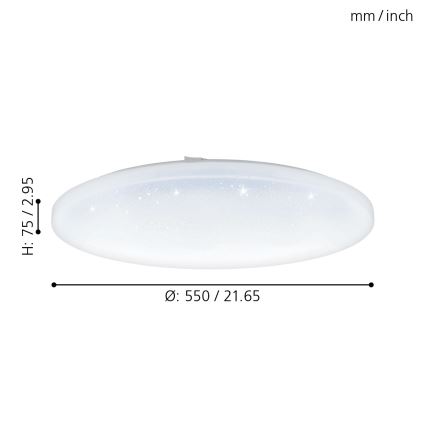 Eglo - Світлодіодний стельовий світильник LED/49,5W/230V