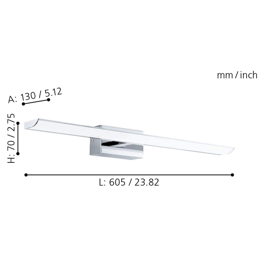 Eglo - Светодиодное RGB регулируемое освещение для ванной комнаты LED/15,6 Вт/230 В IP44 + дистанционное управление