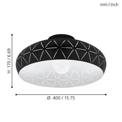 Eglo 98466 - Потолочный светильник RAMON 1xE27/28W/230V