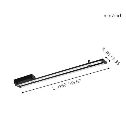 Eglo 98491 - диммируемый светодиодный потолочный светильник AMONTILLADO LED/27W/230V