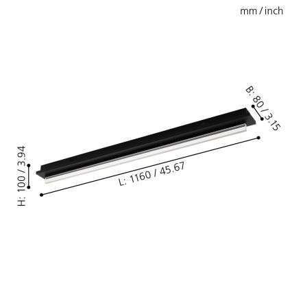 Eglo 98494 - LED стельовий світильник SPADAFORA LED/25 Вт/230 В