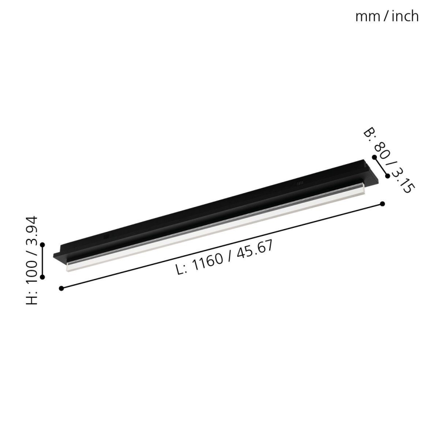 Eglo 98494 - LED стельовий світильник SPADAFORA LED/25 Вт/230 В