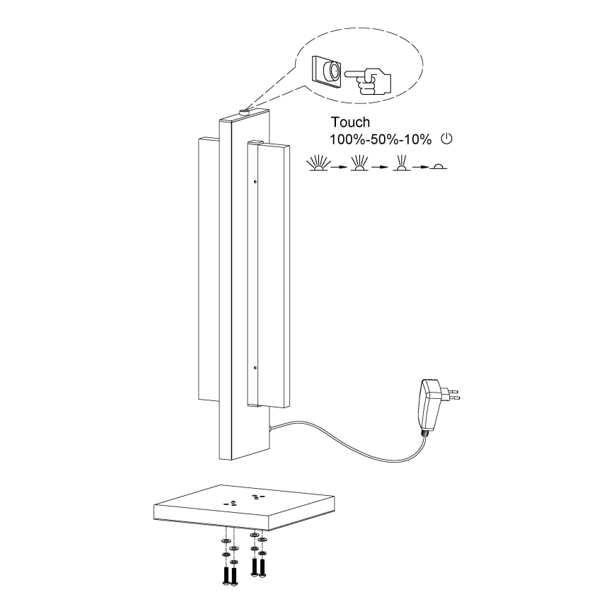Eglo 98497 - Светодиодная диммируемая настольная лампа SPADAFORA LED/15W/230V
