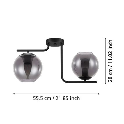 Eglo 98514 - Припотолочная люстра MAROJALES 2xE27/28W/230V