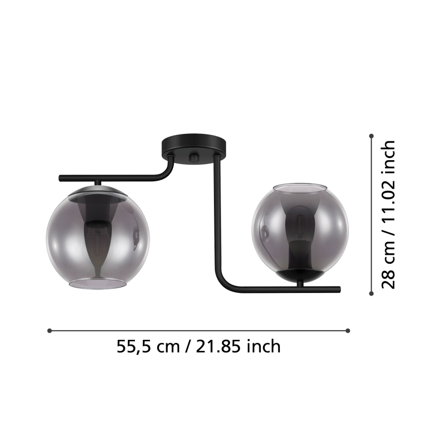 Eglo 98514 - Припотолочная люстра MAROJALES 2xE27/28W/230V