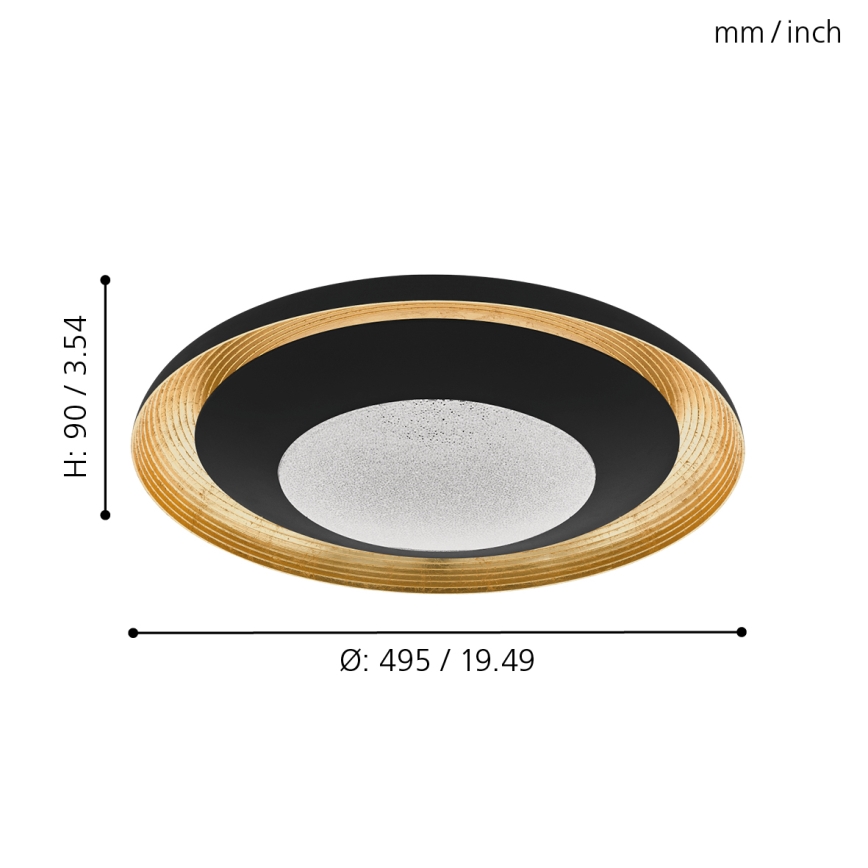 Eglo - Стельовий LED світильник з регулюванням яскравості LED/24,5W/230V + пульт дистанційного керування