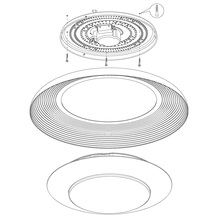 Eglo - Стельовий LED світильник з регулюванням яскравості LED/24,5W/230V + пульт дистанційного керування