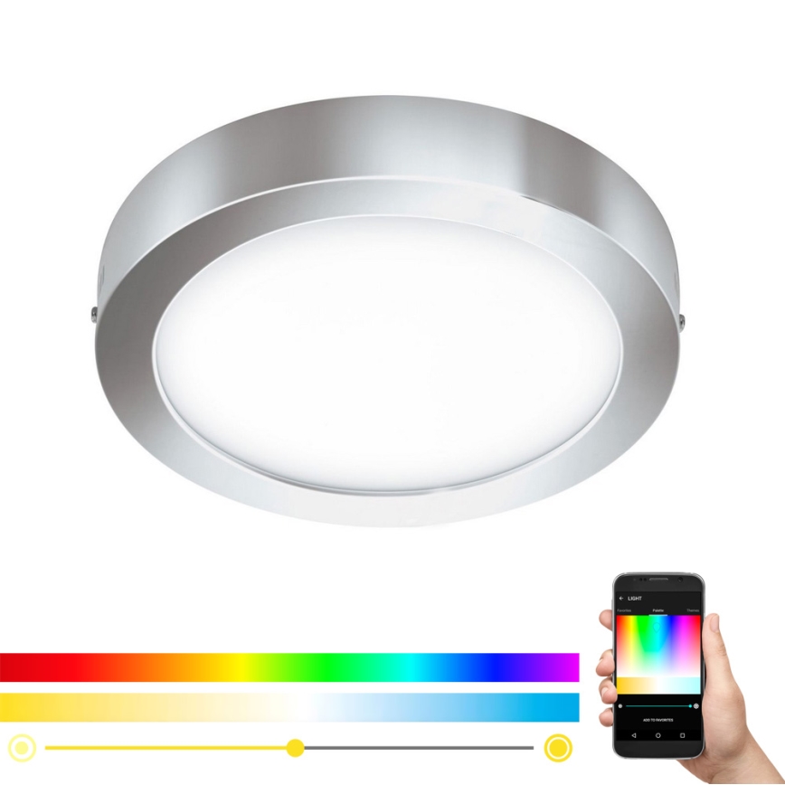 Eglo - Світлодіодний стельовий світильник RGB з регулюванням яскравості FUEVA-C LED/21W/230V