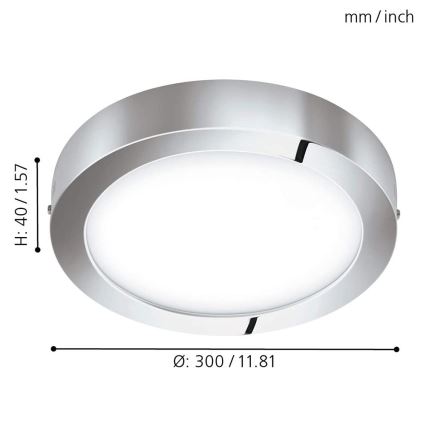 Eglo - Світлодіодний стельовий світильник RGB з регулюванням яскравості FUEVA-C LED/21W/230V