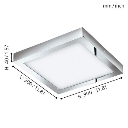 Eglo - Стельовий LED RGBW світильник з регулюванням яскравості FUEVA-C LED/21W/230V Bluetooth