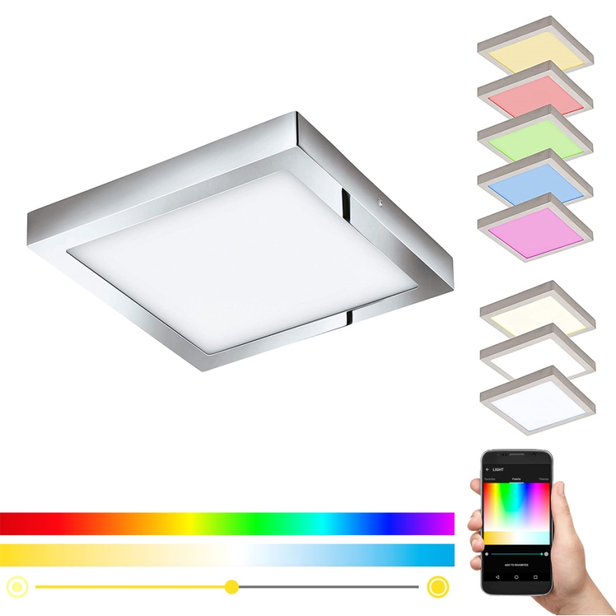 Eglo - Светодиодный потолочный RGB-светильник с регулированием яркости FUEVA-C LED/21W/230V Bluetooth