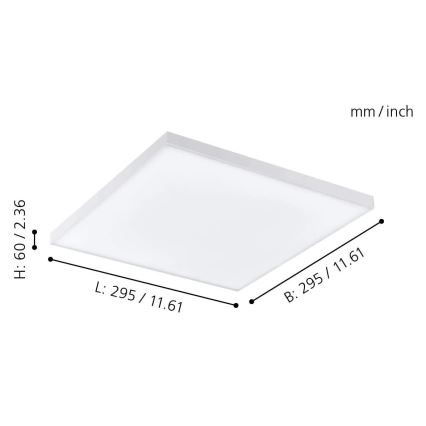 Eglo - LED RGB стельовий світильник з регулюванням яскравості TURCONA-C LED/15W/230V + пульт дистанційного керування