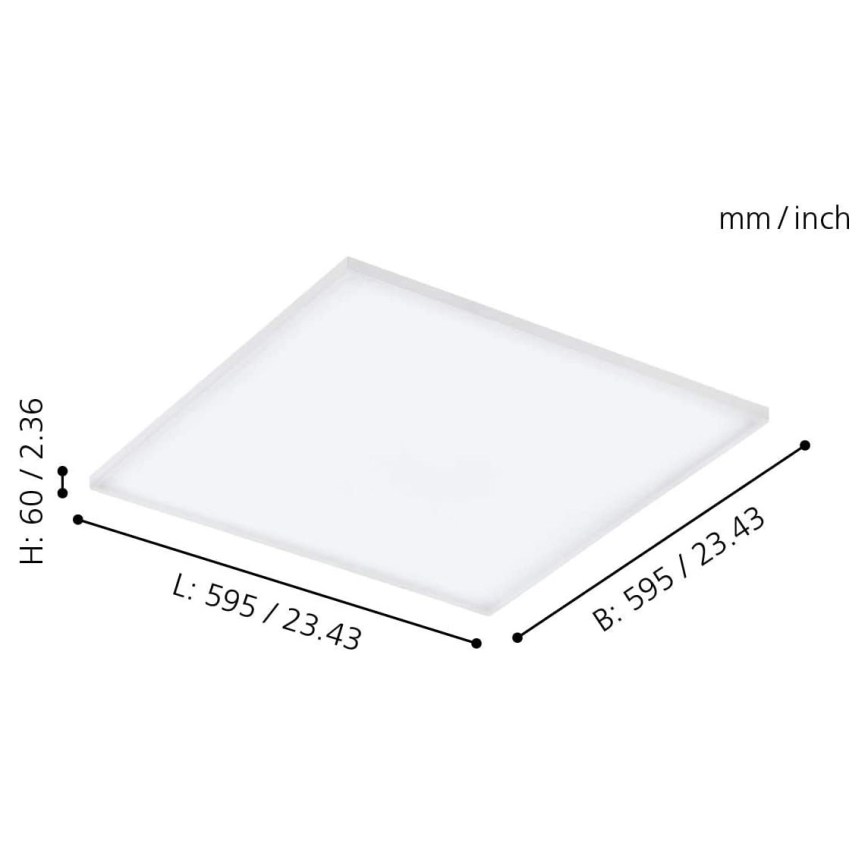 Eglo - LED RGB Стельовий світильник з регулюванням яскравості TURCONA-C LED/30W/230V + ДК