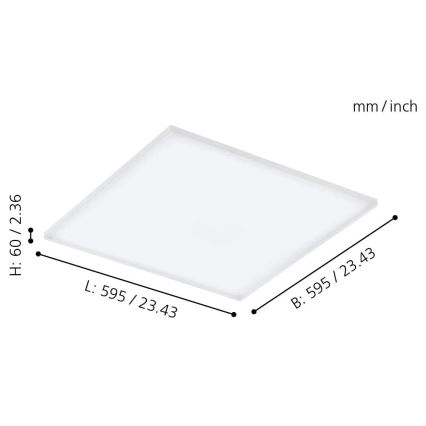 Eglo - Светодиодный потолочный RGB-светильник с регулированием яркости TURCONA-C LED/30W/230V + пульт ДУ