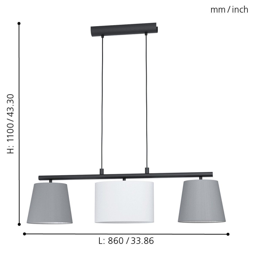Eglo - светодиодная люстра на тросе 3xE14/25W/230V