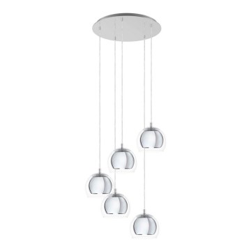 Eglo 98596 - Люстра на тросе ROCAMAR 5xE27/28W/230V