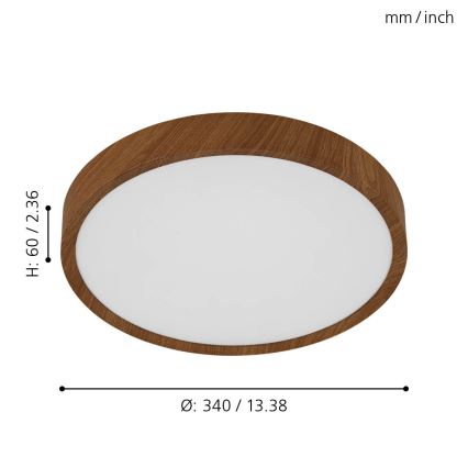 Eglo - Стельовий LED світильник LED/14,6W/230V