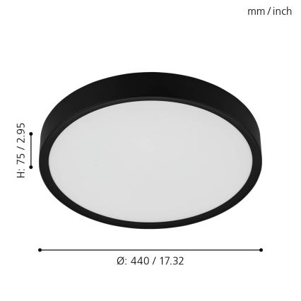 Eglo 98604 - Светодиодный потолочный светильник MUSURITA LED/33,5W/230V