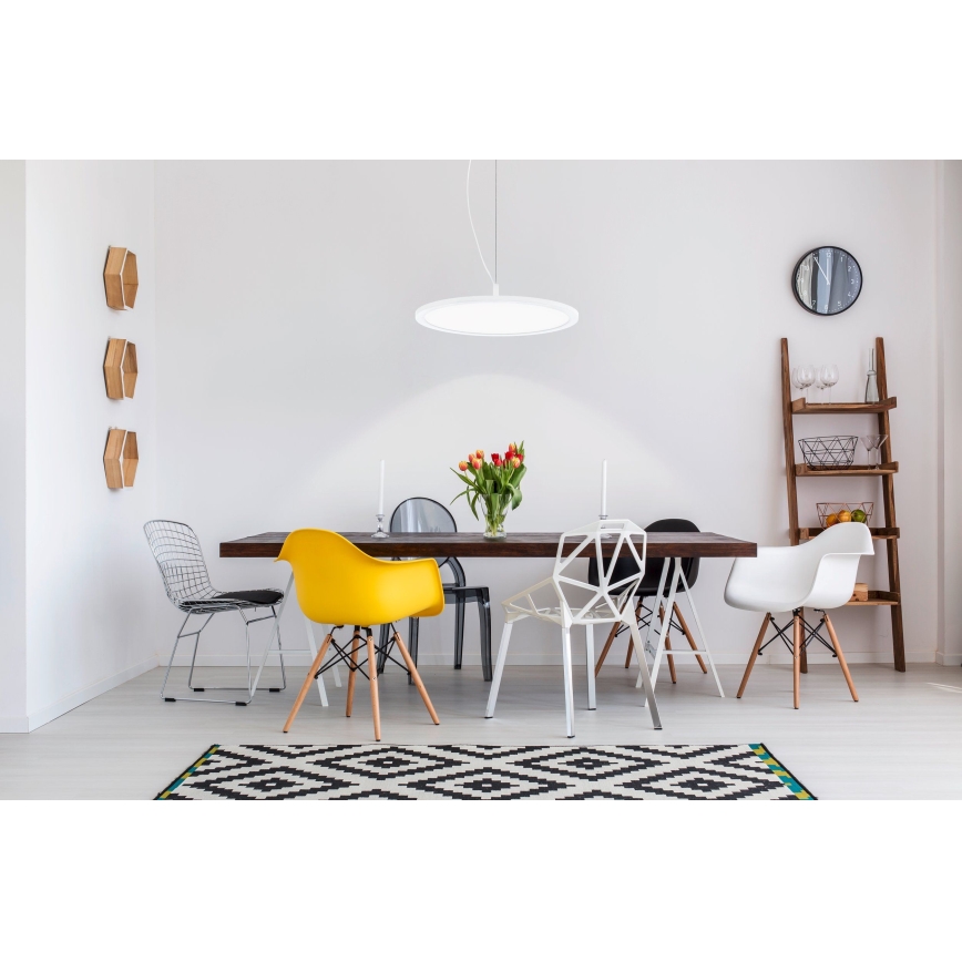 Eglo 98605 - Светодиодная диммируемая люстра RGB на тросе CERIGNOLA-C LED/21W/230V + дистанционное управление