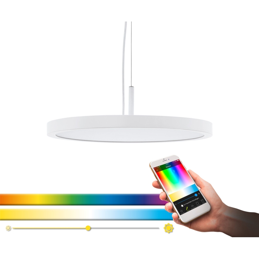 Eglo 98605 - Светодиодная диммируемая люстра RGB на тросе CERIGNOLA-C LED/21W/230V + дистанционное управление