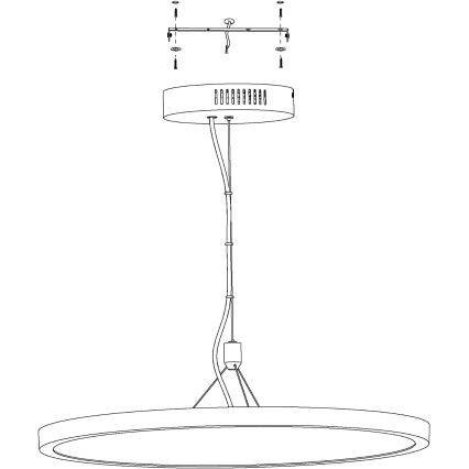 Eglo 98606 - Светодиодная диммируемая люстра RGB на тросе CERIGNOLA-C LED/32W/230V + дистанционное управление