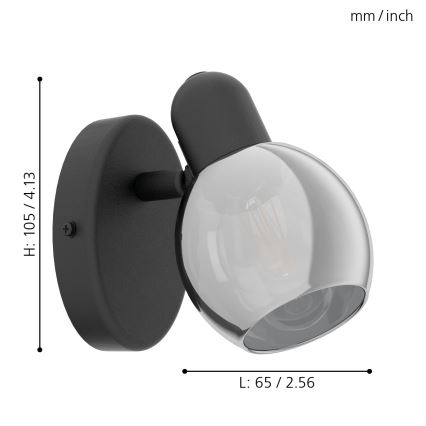 Eglo - Настінний точковий світильник 1xE14/10W/230V