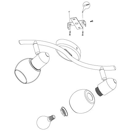 Eglo - Точковий світильник 2xE14/28W/230V