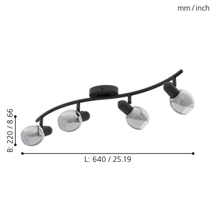 Eglo 98626 - Прожектор POLLICA 4xE14/28W/230V