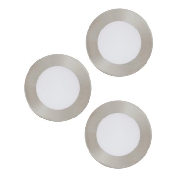Eglo 98632 - НАБОР из 3 встраиваемых потолочных светильников FUEVA 3xLED/5W/230V Ø 12 см