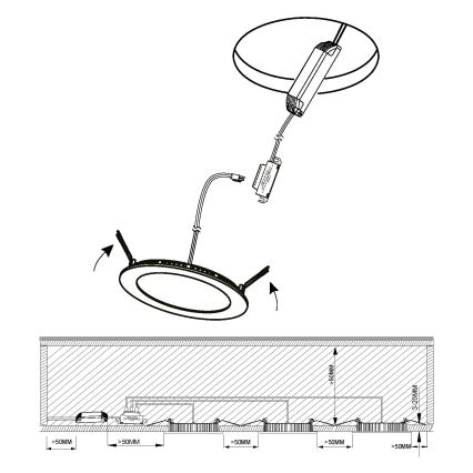 Eglo - НАБІР 3x Вбудований стельовий LED світильник для ванної FUEVA 1xLED/2,8W/230V IP44 глянцевий хром