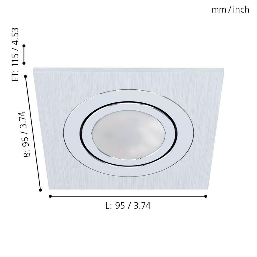 Eglo 98636 - Светодиодный встраиваемый светильник AREITIO 1xGU10/5W/230V