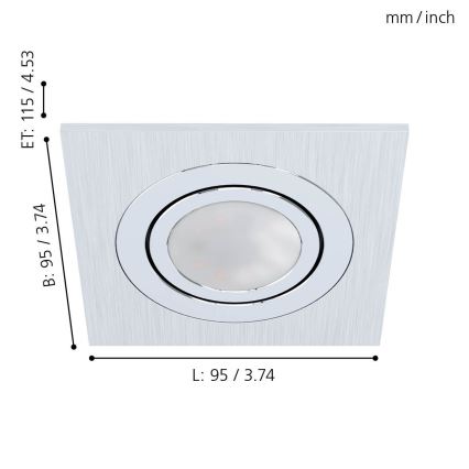 Eglo - Світлодіодний підвісний стельовий світильник 1xGU10/5W/230V