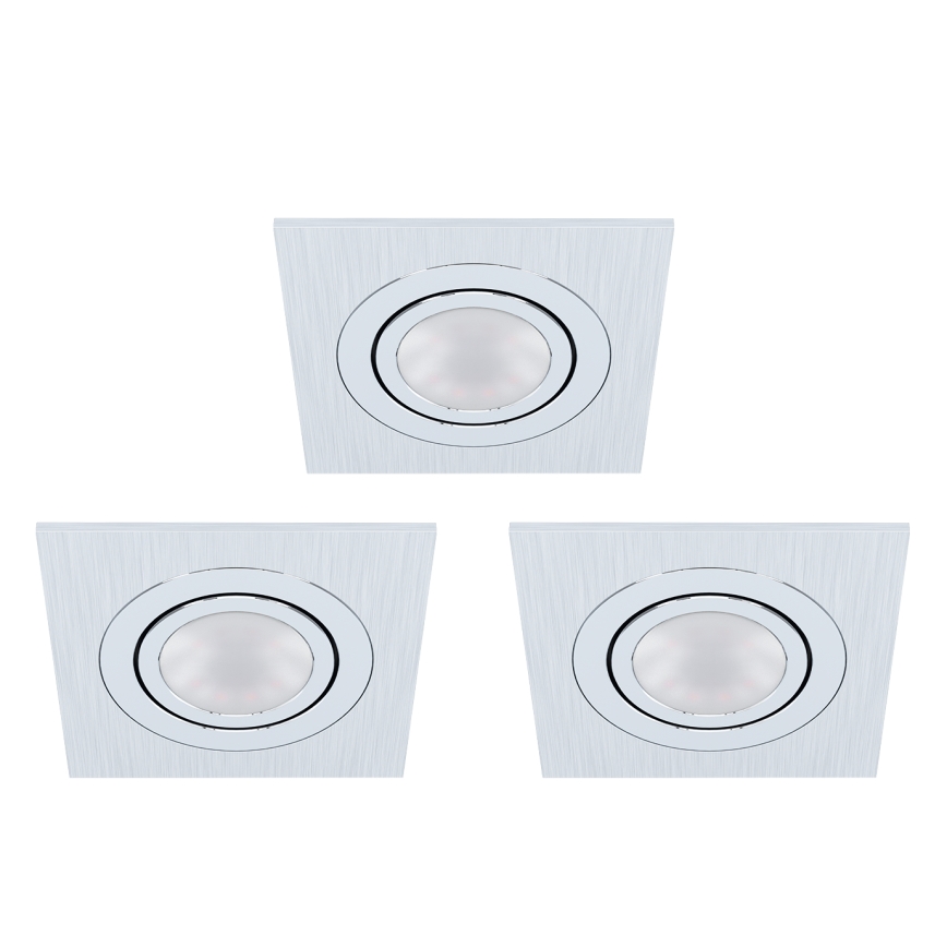 Eglo - Набор 3x светодиодных встраиваемых светильника AREITIO 3xGU10/5W/230V