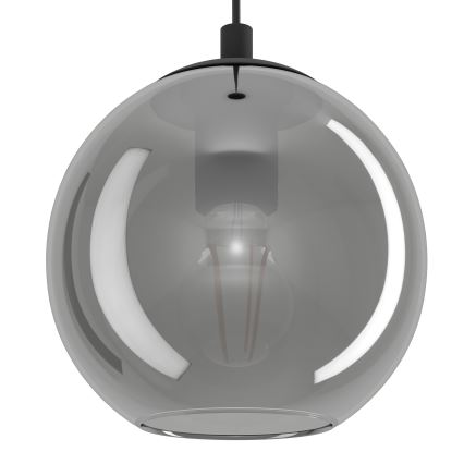 Eglo - Люстра на тросі 10xE27/40W/230V чорний/глянцевий хром