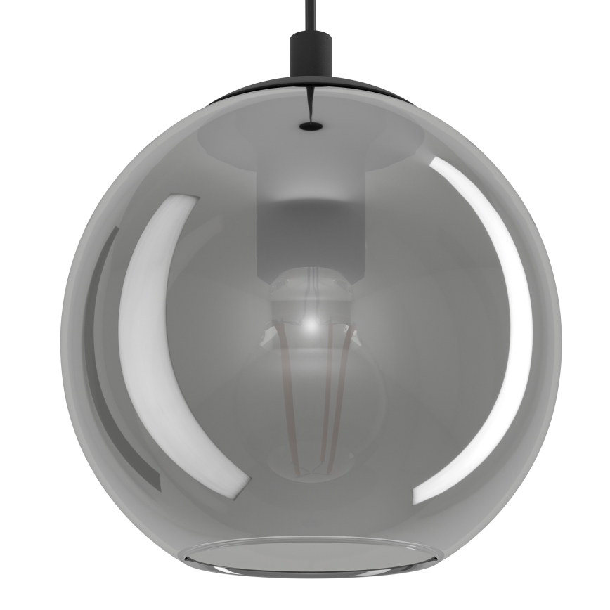 Eglo - Люстра на тросі 10xE27/40W/230V чорний/глянцевий хром