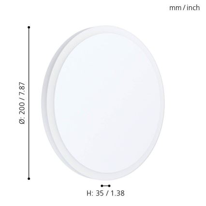 Eglo - Світлодіодний стельовий світильник LED/8,6W/230V