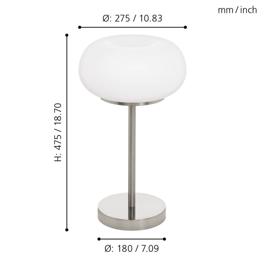 Eglo - Светодиодная настольная RGB-лампа с регулированием яркости OPTICA-C LED/16W/230V диаметр 27,5 см