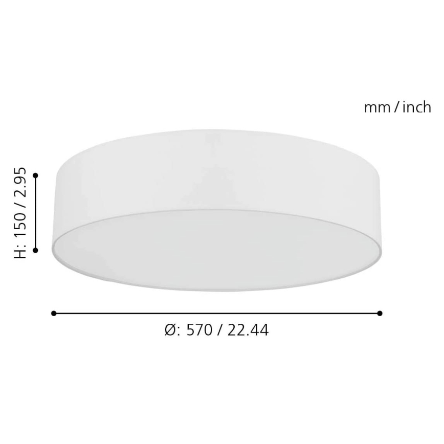 Eglo - Світильник стельовий LED RGB з регулюванням яскравості ROMAO-C LED/33W/230V + дистанційне керування