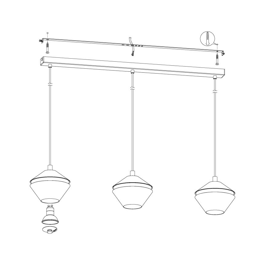 Eglo - LED Люстра на мотузці 3xGU10/5W/230V