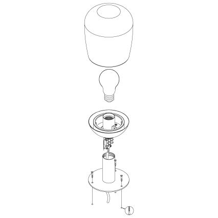 Eglo 98702 - Уличная лампа DONATORI 1xE27/60W/230V IP44