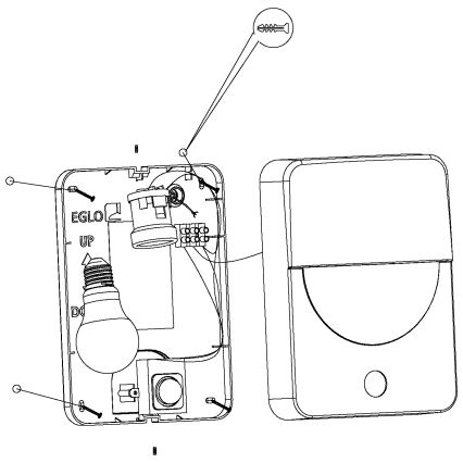 Eglo - Вуличний світильник з датчиком 1xE27/28W/230V IP44