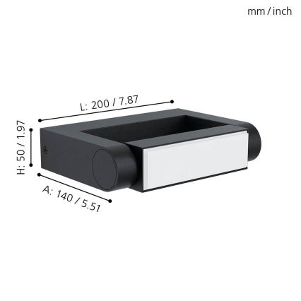 Eglo 98707 - Светодиодный уличный настенный светильник BRIANZA LED/4,8W/230V IP44