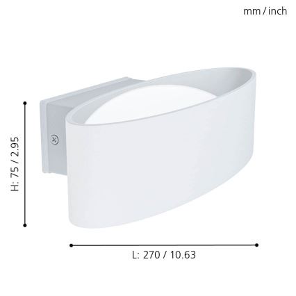 Eglo - Вуличний світлодіодний настінний світильник LED/10W/230V IP44
