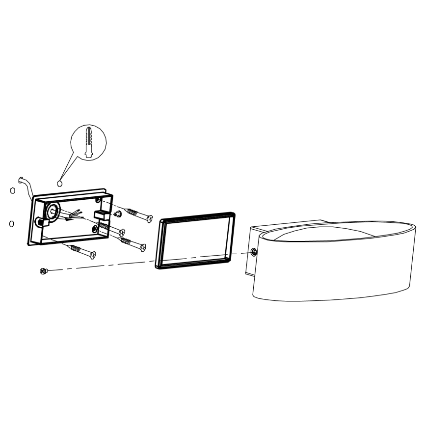 Eglo - Вуличний світлодіодний настінний світильник LED/10W/230V IP44