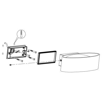 Eglo - Вуличний світлодіодний настінний світильник LED/10W/230V IP44