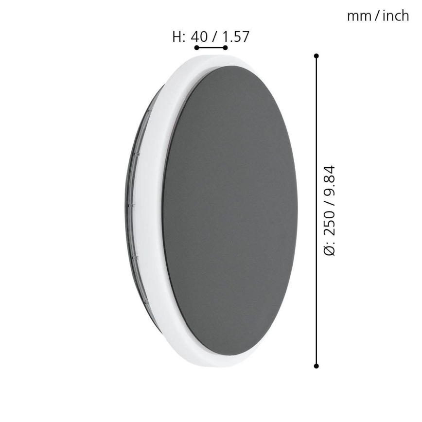 Eglo 98712 - LED Зовнішній настінний світильник MONGODIO LED/11,5W/230V IP44