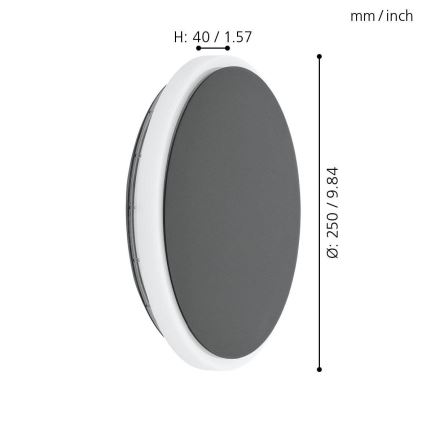Eglo - Уличный светодиодный настенный светильник LED/11,5W/230V IP44