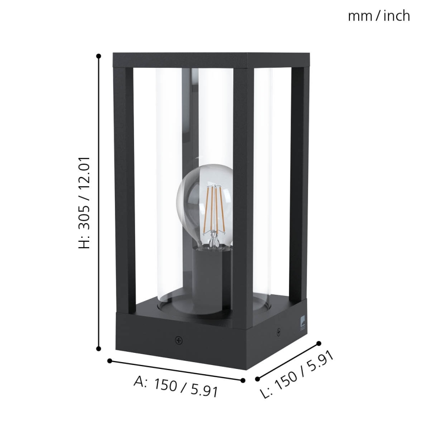 Eglo 98714 - Уличная лампа CASCINETTA 1xE27/40W/230V IP54