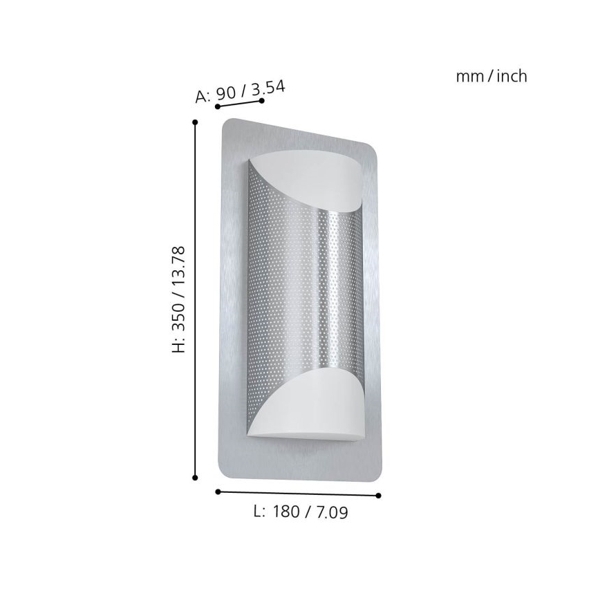 Eglo 98716 - Уличный настенный светильник CISTIERNA 1 2xE27/10W/230V IP44