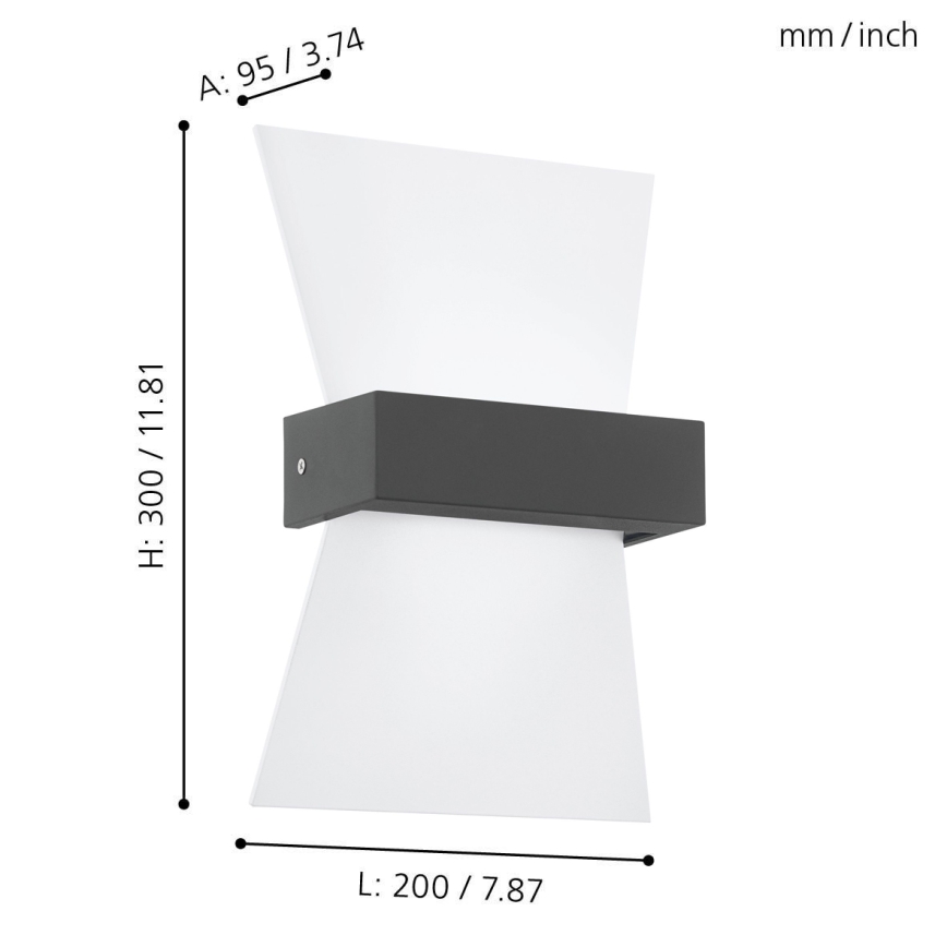 Eglo 98717 - Светодиодный уличный настенный светильник ALBENZA LED/4.8W/230V IP44